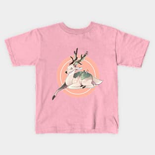 Pastel Forest Deer Kids T-Shirt